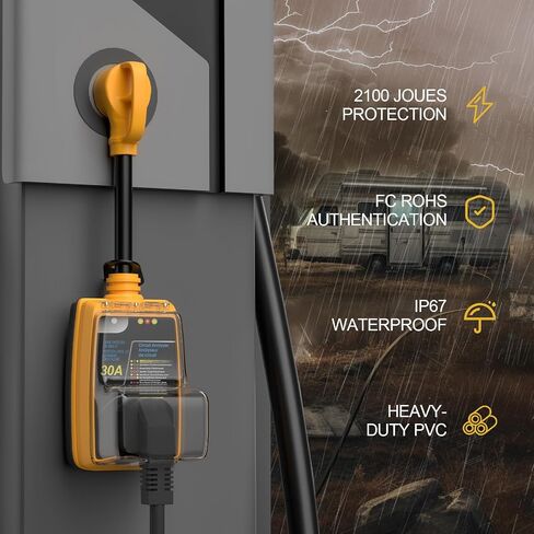 Marsflex Rv Surge Protector 30 amp Rv Circuit Analyzer, Surge Protection with Waterproof Cover, LED Display, rv Voltage Protector for Camper in Saudi Arabia