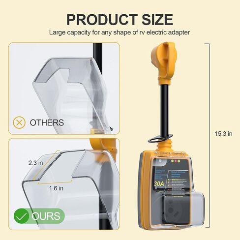 Marsflex Rv Surge Protector 30 amp Rv Circuit Analyzer, Surge Protection with Waterproof Cover, LED Display, rv Voltage Protector for Camper in Saudi Arabia