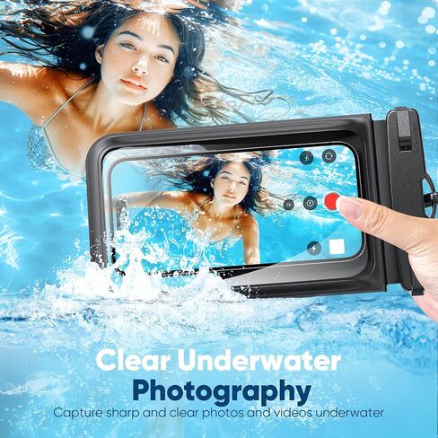 حقيبة الهاتف المقاومة للماء (2 عبوة) ، BG02 IPX8 مخزنة ماء مقاومة للماء لـ iPhone 16 Pro Max ، حقيبة جافة للشاطئ ، الرحلات البحرية ، السفر ، التجديف ، السباحة ، الغطس ، وركة مائية ، حتى 6.9 " in Kuwait