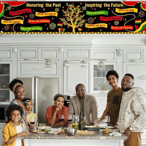 2Pcs 71In Enlarged Black History Month Banners Backdrop for Black History Month Bulletin Board Decorations African American Background for Door MLK Day Classroom Office Black History Party Supplies in Kuwait
