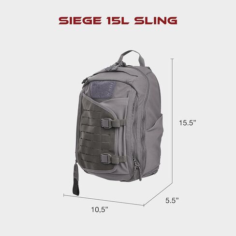 Vertx Siege 15L حقيبة Backpack CCW Tactical Siege CCW ، Carry المخفية ، EDC Gear for Travel ، Work ، Wolf Gray in Kuwait