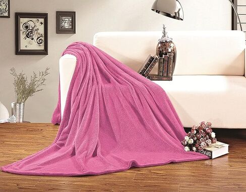 Elegant Comfort Ultra Super Soft Fleece Plush Luxury Blanket King/Cal King Orange in Saudi Arabia