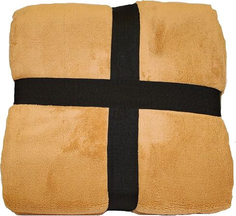 Elegant Comfort Ultra Super Soft Fleece Plush Luxury Blanket King/Cal King Orange in Saudi Arabia
