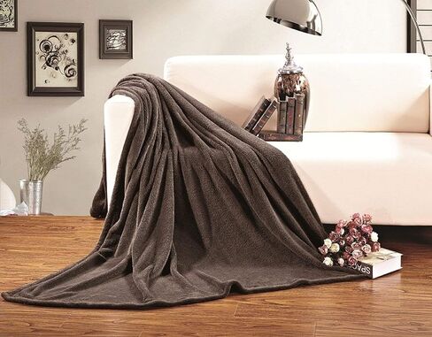 Elegant Comfort Ultra Super Soft Fleece Plush Luxury Blanket King/Cal King Orange in Saudi Arabia
