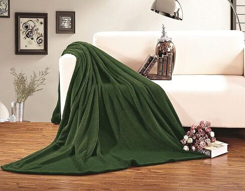 Elegant Comfort Ultra Super Soft Fleece Plush Luxury Blanket King/Cal King Orange in Saudi Arabia