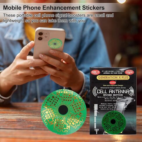 VOCOSTE 5pcs Cell Phone Patch, Portable Cell Phone Signal Sticker, Round Mobile Phone Stickers Signal Patch, Cell Phone Signal Patches for Enhance Your Mobile Phone, Black in Kuwait