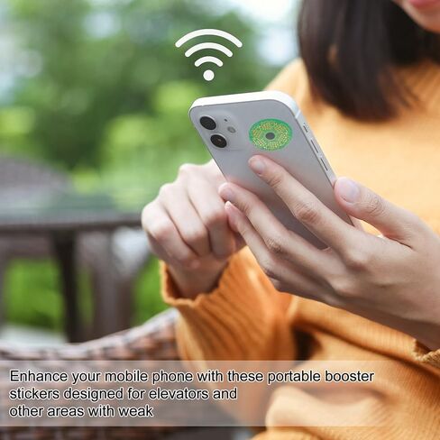VOCOSTE 5pcs Cell Phone Patch, Portable Cell Phone Signal Sticker, Round Mobile Phone Stickers Signal Patch, Cell Phone Signal Patches for Enhance Your Mobile Phone, Black in Kuwait