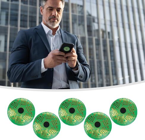 VOCOSTE 5pcs Cell Phone Patch, Portable Cell Phone Signal Sticker, Round Mobile Phone Stickers Signal Patch, Cell Phone Signal Patches for Enhance Your Mobile Phone, Black in Kuwait