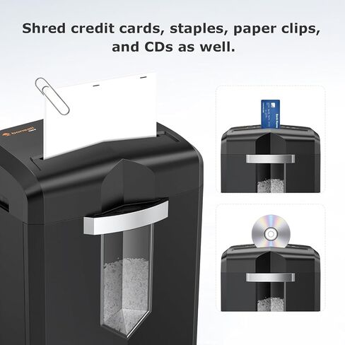 Bonsaii 15-Sheet Office Paper Shredder, 40 Mins Heavy Duty Shredder for Home Office, Crosscut Shreder with Anti-Jam System & P-4 High Security Supports CD/Credit Cards/Staple,5 Gal Pullout Bin C169-B in Saudi Arabia