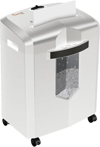 Bonsaii 15-Sheet Office Paper Shredder, 40 Mins Heavy Duty Shredder for Home Office, Crosscut Shreder with Anti-Jam System & P-4 High Security Supports CD/Credit Cards/Staple,5 Gal Pullout Bin C169-B in Saudi Arabia