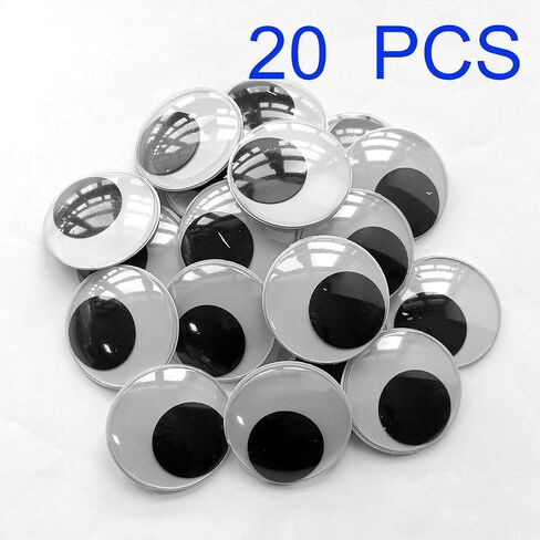 FKEYTO Wiggle Googly Eyes with Self Adhesive Large Black Plastic Eyes for Crafts (2 Inch 3 Inch 4 Inch) in Saudi Arabia