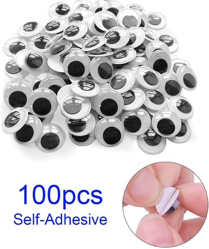 FKEYTO Wiggle Googly Eyes with Self Adhesive Large Black Plastic Eyes for Crafts (2 Inch 3 Inch 4 Inch) in Saudi Arabia