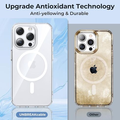 حافظة غير قابلة للكسر لهاتف iPhone 15، [متوافقة مع MagSafe] [مقاومة للصدمات من الدرجة العسكرية] [غير قابلة للانزلاق] ظهر شفاف غير لامع وغطاء حماية ناعم من مادة TPU لهاتف iPhone 15 مقاس 6.1 بوصة، أسود in Saudi Arabia