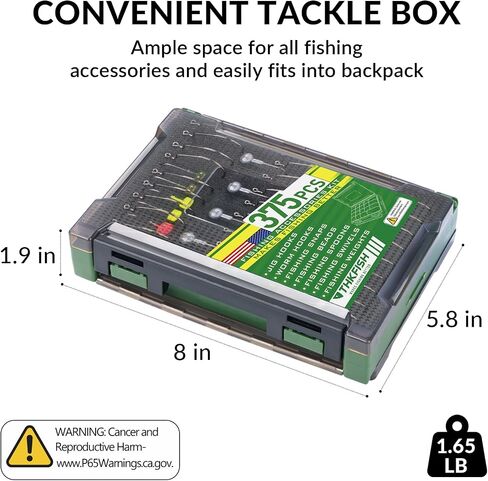 THKFISH 375pcs Fishing Accessories Kit, Double sided Organized Fishing Tackle Box with Tackle Included Hooks, Weights Sinkers, Bass Fishing Gear Gifts in Saudi Arabia