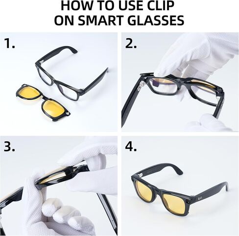 مقطع RCSTYLE المستقطب متوافق مع Ray-Ban Meta Wayfarer (RW4006 Size M Standard 50-22) SMART GANSES CLOON CLIN in Kuwait