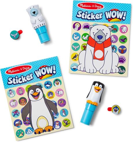 Melissa & Doug Sticker Wow Pets (Dog and Cat) Back Pack Arts and Crafts Collectibles - 2 منصات النشاط ، 2 من طوابع الملصق in Kuwait