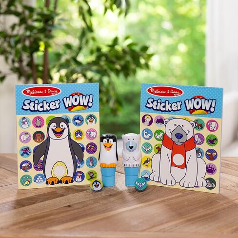 Melissa & Doug Sticker Wow Pets (Dog and Cat) Back Pack Arts and Crafts Collectibles - 2 منصات النشاط ، 2 من طوابع الملصق in Kuwait