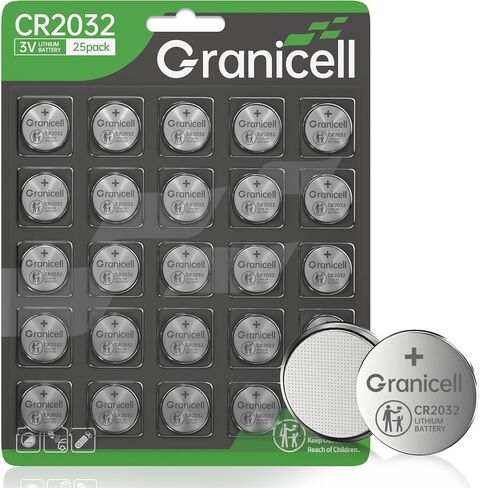 CR2032 Battery Compatible with AirTag 2032 Lithium 3V Coin Battery for Child Safety, Suitable for Key Fobs, Smart Sensors, Scales, Candles and More 25 Count in Kuwait