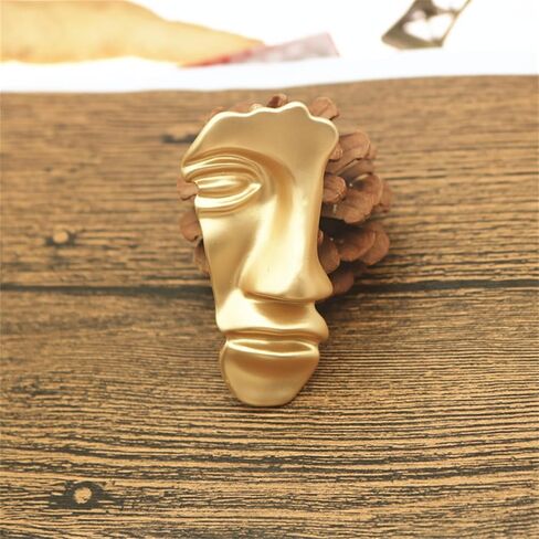 Vintage Mask Brooch Pinc for Women Men Human Face Lapel Pins Abstract Art Brooch Clip Sweater Dress Suit Backpack Brooches Pins Minimalist Jewelry Gifts (Silver) in Saudi Arabia
