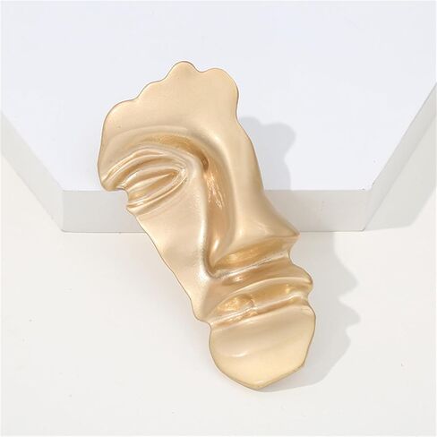 Vintage Mask Brooch Pinc for Women Men Human Face Lapel Pins Abstract Art Brooch Clip Sweater Dress Suit Backpack Brooches Pins Minimalist Jewelry Gifts (Silver) in Saudi Arabia