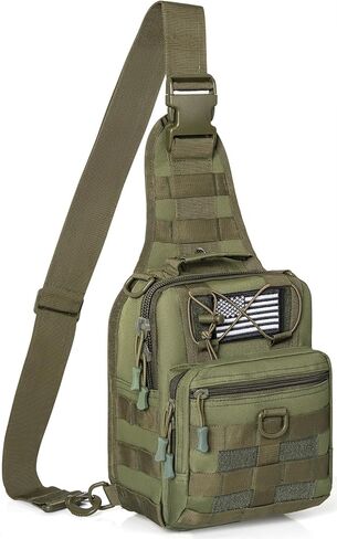 GMAK Tactical Sling Bag for Men, Small Tactical Shoulder Bag Backpack, Outdoor Military Rover Bags Travel Hiking Daypacks, Tactical EDC Crossbody Chest Bag Pack for Hiking, Cycling, Hunting, Black in Kuwait