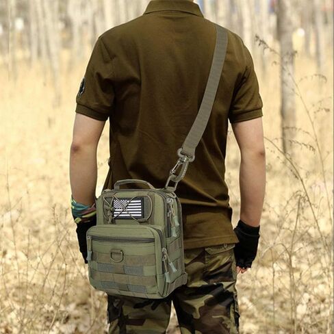GMAK Tactical Sling Bag for Men, Small Tactical Shoulder Bag Backpack, Outdoor Military Rover Bags Travel Hiking Daypacks, Tactical EDC Crossbody Chest Bag Pack for Hiking, Cycling, Hunting, Black in Kuwait