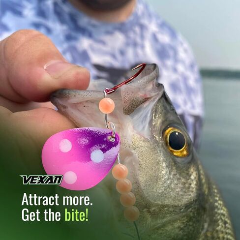 Vexan Glow Walleye Spinner Rig – Worm Harness with Live Bait Rig for Walleye Fishing, Crawler Harness and Fishing Lures (12-Count, Variety Pack) in Saudi Arabia