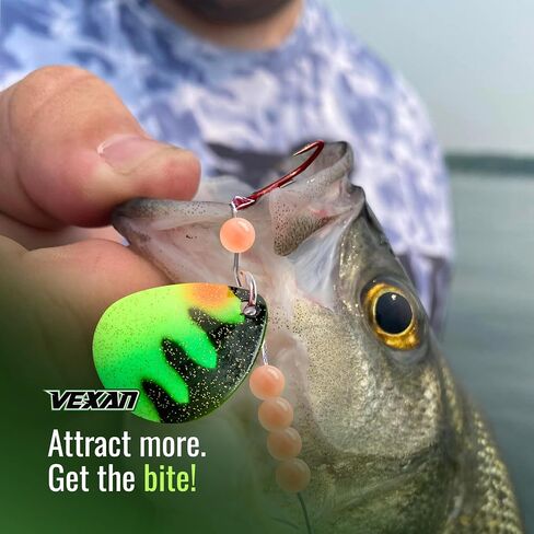 Vexan Glow Walleye Spinner Rig – Worm Harness with Live Bait Rig for Walleye Fishing, Crawler Harness and Fishing Lures (12-Count, Variety Pack) in Kuwait