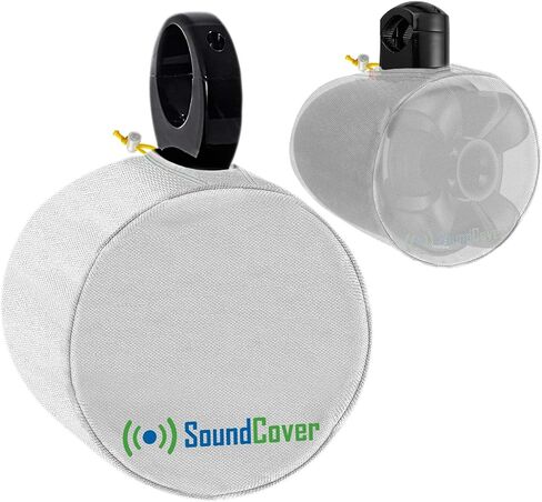 Black 600D Marine Wake Tower Speaker Covers – Large (H 14" × W 14" × D 12.8") – Weather-Resistant Covers for Marine & ATV Speakers in Kuwait