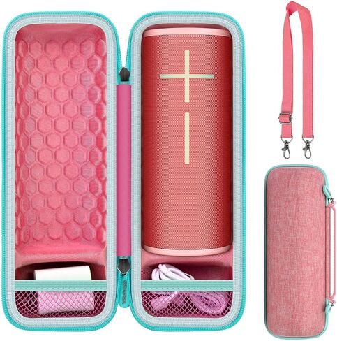 Case Compatible with Ultimate Ears Boom 4 3 Floating Speaker, Travel Carrying Storage Holder for JBL Flip 5 6 7 Bluetooth Speaker, USB Cable and Adapter (Box Only) -Blue in Saudi Arabia