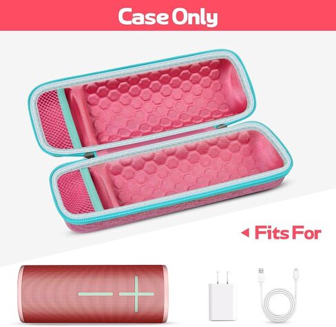 Case Compatible with Ultimate Ears Boom 4 3 Floating Speaker, Travel Carrying Storage Holder for JBL Flip 5 6 7 Bluetooth Speaker, USB Cable and Adapter (Box Only) -Blue in Saudi Arabia