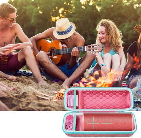 Case Compatible with Ultimate Ears Boom 4 3 Floating Speaker, Travel Carrying Storage Holder for JBL Flip 5 6 7 Bluetooth Speaker, USB Cable and Adapter (Box Only) -Blue in Saudi Arabia