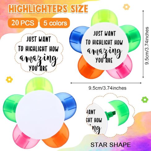 30 Inspirational Highlighters Brush Tip Affirmation Gifts for Students Awards Gifts Bulk from Teachers (Flower, inspirational Pattern) in Saudi Arabia