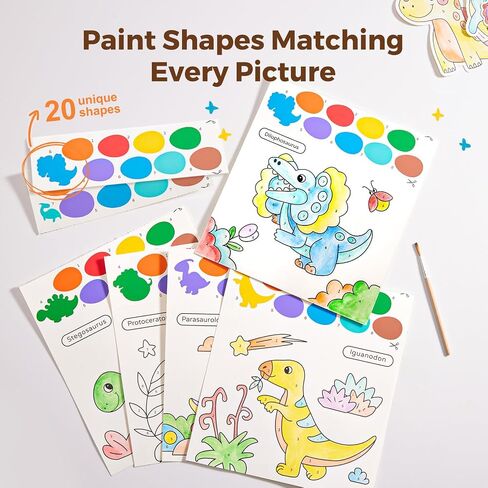 Jar Melo Paint with Water Books for Toddlers, Mess Free Watercolor Painting Activity for Kids Ages 1-3, 2-4, 4-6, Paint by Number Art Craft Coloring Gift with Brush, Kids Stocking Stuffers, Animals in Saudi Arabia