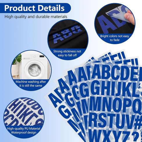 8 Sheets 352 Pieces Iron On Letters for Clothing, 2 Inch Heat Transfer Letter Patches, Colorful Iron On Vinyl Alphabet Letters with A-Z for Backpack，Jerseys，Fabric T-Shirts Printing DIY Craft in Saudi Arabia