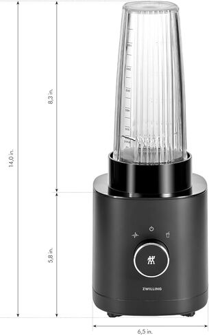 Zwilling Enfinigy Personal Blender ، Piranha Teeth Cross Blade for Ultimate Blending ، Strushies ، Shakes and أكثر ، كوب سفر مقاومًا 20 Fl Oz مع غطاء ، BPA مجاني ، أبيض in Kuwait