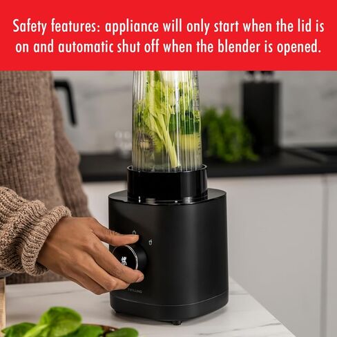 Zwilling Enfinigy Personal Blender ، Piranha Teeth Cross Blade for Ultimate Blending ، Strushies ، Shakes and أكثر ، كوب سفر مقاومًا 20 Fl Oz مع غطاء ، BPA مجاني ، أبيض in Kuwait