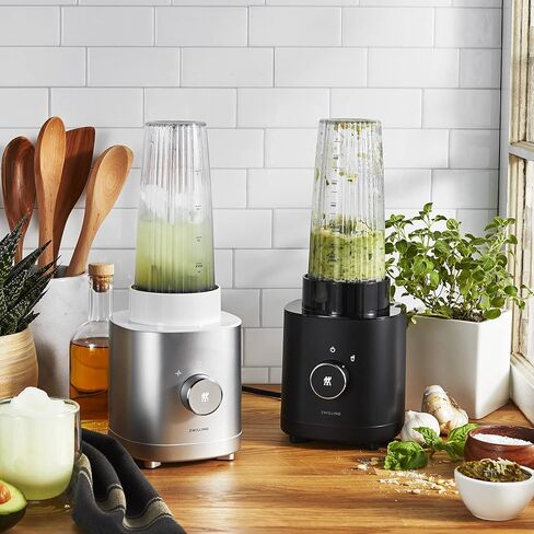 Zwilling Enfinigy Personal Blender ، Piranha Teeth Cross Blade for Ultimate Blending ، Strushies ، Shakes and أكثر ، كوب سفر مقاومًا 20 Fl Oz مع غطاء ، BPA مجاني ، أبيض in Kuwait