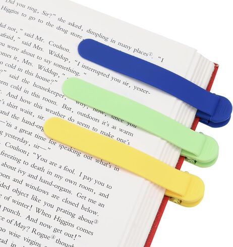 SMUK 3 Pieces Silicone Bookmark, Unique Automatic Bookmarks for Book Lovers Reading Women Men Teens Teachers, Book Mark Book Page Keeper Reading Gifts for Reading Lovers in Saudi Arabia