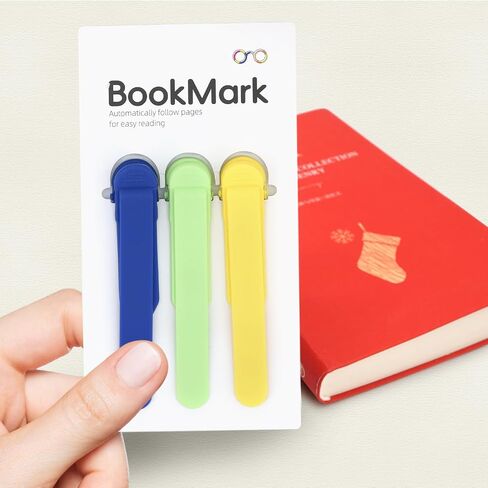 SMUK 3 Pieces Silicone Bookmark, Unique Automatic Bookmarks for Book Lovers Reading Women Men Teens Teachers, Book Mark Book Page Keeper Reading Gifts for Reading Lovers in Saudi Arabia