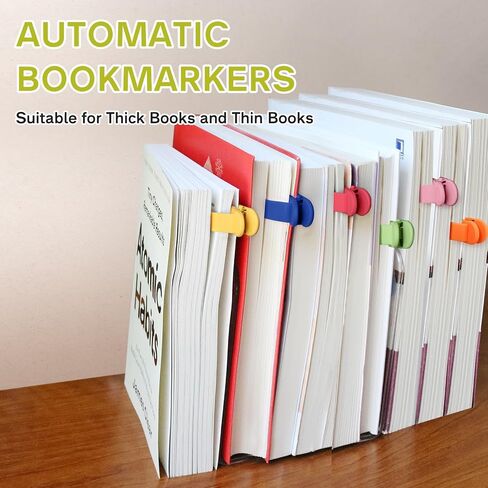 SMUK 3 Pieces Silicone Bookmark, Unique Automatic Bookmarks for Book Lovers Reading Women Men Teens Teachers, Book Mark Book Page Keeper Reading Gifts for Reading Lovers in Saudi Arabia