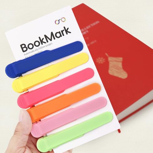 SMUK 3 Pieces Silicone Bookmark, Unique Automatic Bookmarks for Book Lovers Reading Women Men Teens Teachers, Book Mark Book Page Keeper Reading Gifts for Reading Lovers in Saudi Arabia