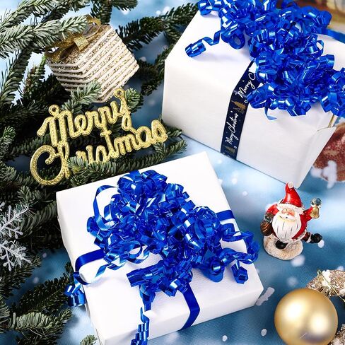 WRAPAHOLIC 12-Count Gold Self-Adhesive Curly Bows Gift Wrap Accessory - Perfect for Christmas, Birthday, Holiday, Party Favors Decorations in Saudi Arabia