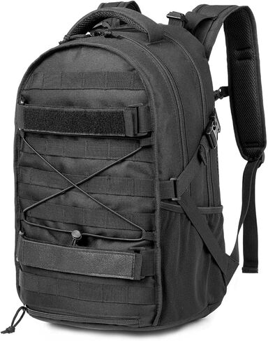 Tactical Military Backpack 30L Molle Assault Pack Army Rucksack, Heavy Duty for Hiking Camping Travel 3-Day Bug Out Bag (Black) in Kuwait