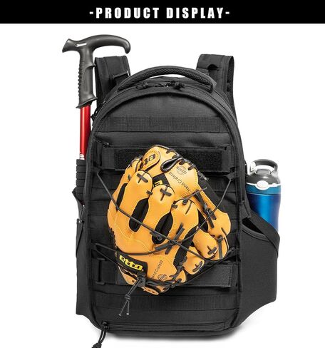 Tactical Military Backpack 30L Molle Assault Pack Army Rucksack, Heavy Duty for Hiking Camping Travel 3-Day Bug Out Bag (Black) in Kuwait