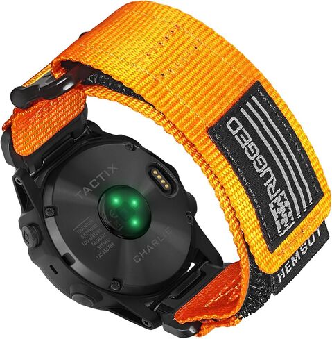 Nylon Sports Watch Band, 26mm Military Strap Compatible with Garmin Instinct 3 50mm/Fenix 8 51mm/7X/7X Pro/6X/6X Pro/5X/5X Plus, Tactix 7 Pro/ Delta, Quatix 6X/5X, Descent MK1/MK2, Instinct 2X, Foretrex 601/701, Enduro /Enduro 2/ Enduro 3, D2 in Kuwait