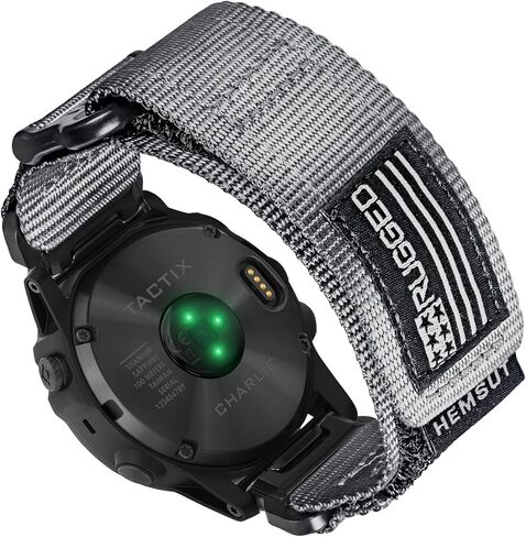 Nylon Sports Watch Band, 26mm Military Strap Compatible with Garmin Instinct 3 50mm/Fenix 8 51mm/7X/7X Pro/6X/6X Pro/5X/5X Plus, Tactix 7 Pro/ Delta, Quatix 6X/5X, Descent MK1/MK2, Instinct 2X, Foretrex 601/701, Enduro /Enduro 2/ Enduro 3, D2 in Kuwait
