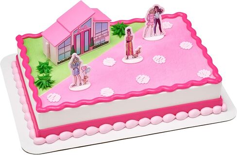 DecoPac Barbie Rings, 24 Barbie Silhouette Cupcake Decorations, Pink Glitter Cake Toppers For Birthday, Parties, Celebrations - 24 Pack in Saudi Arabia