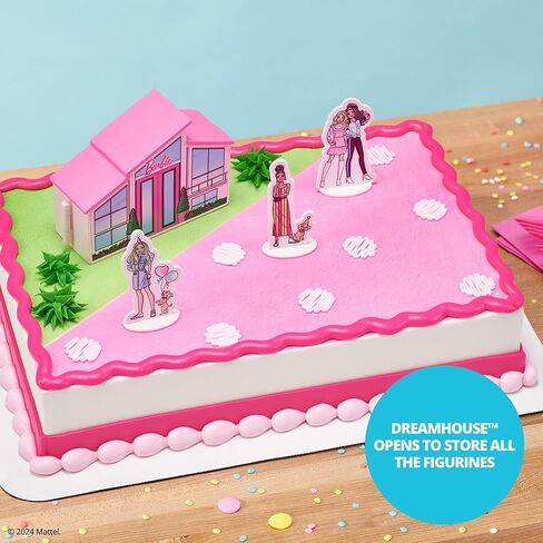 DecoPac Barbie Rings, 24 Barbie Silhouette Cupcake Decorations, Pink Glitter Cake Toppers For Birthday, Parties, Celebrations - 24 Pack in Saudi Arabia
