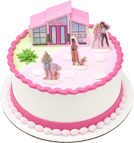 DecoPac Barbie Rings, 24 Barbie Silhouette Cupcake Decorations, Pink Glitter Cake Toppers For Birthday, Parties, Celebrations - 24 Pack in Saudi Arabia